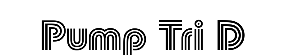 Pump Tri D Yazı tipi ücretsiz indir